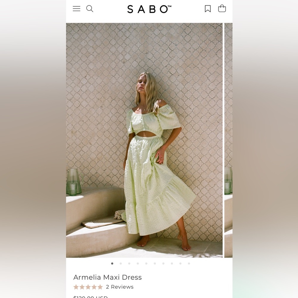 Sabo Skirt Armelia Maxi Dress- Size Large